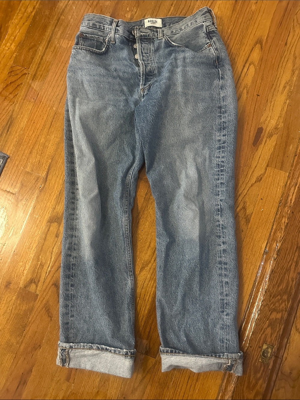 Agolde Light Blue Baggy Denim Jeans